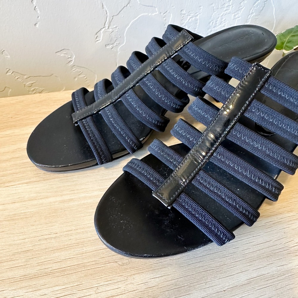 Donald J‎ Pliner | Y2K Vintage Strappy Stretch Kitten Heel Sandals Size 7 Black - Picture 6 of 6